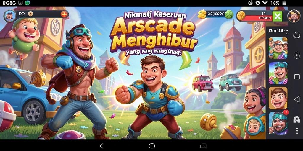 Screenshot gameplay 8G8G menunjukkan keseruan dan tantangan arcade.