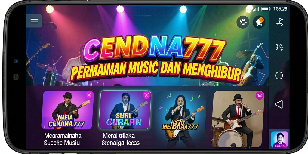 Tampilan gameplay seru dari CENDANA777 saat bermain musik.