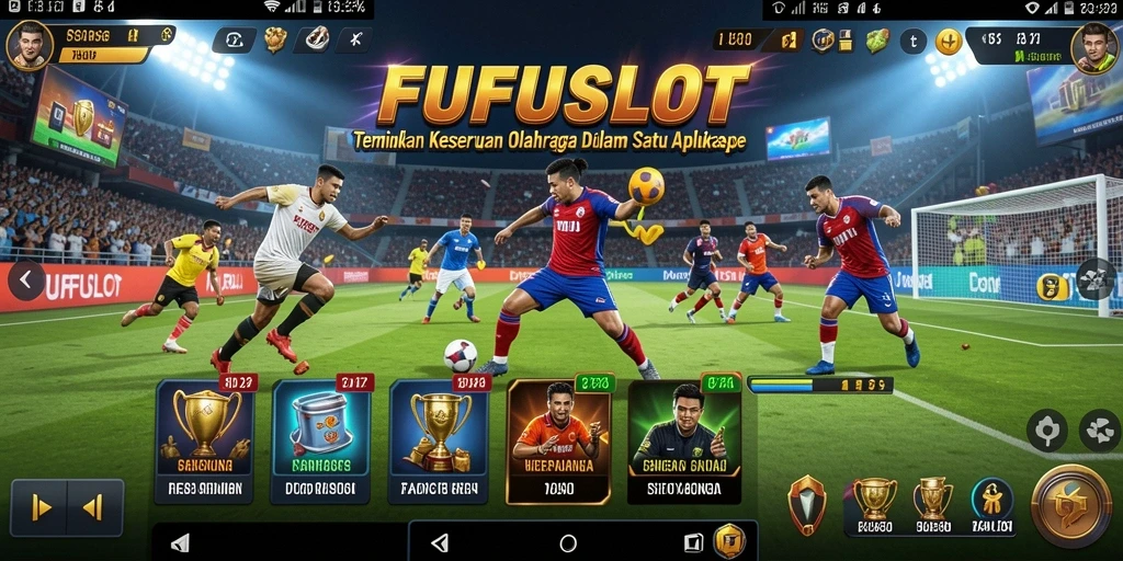 Screenshot FUFUSLOT menampilkan aksi seru dalam pertandingan olahraga.