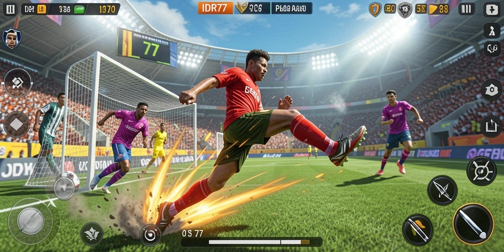 Tangkapan layar utama IDR77 menampilkan aksi pertandingan olahraga seru.