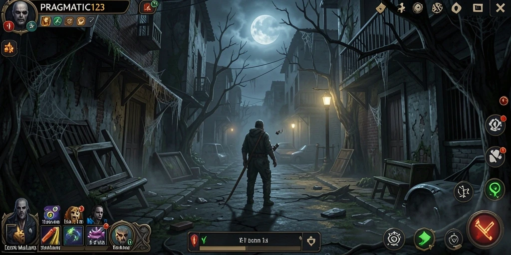 Tangkapan layar gameplay PRAGMATIC123 saat menjelajahi area angker.