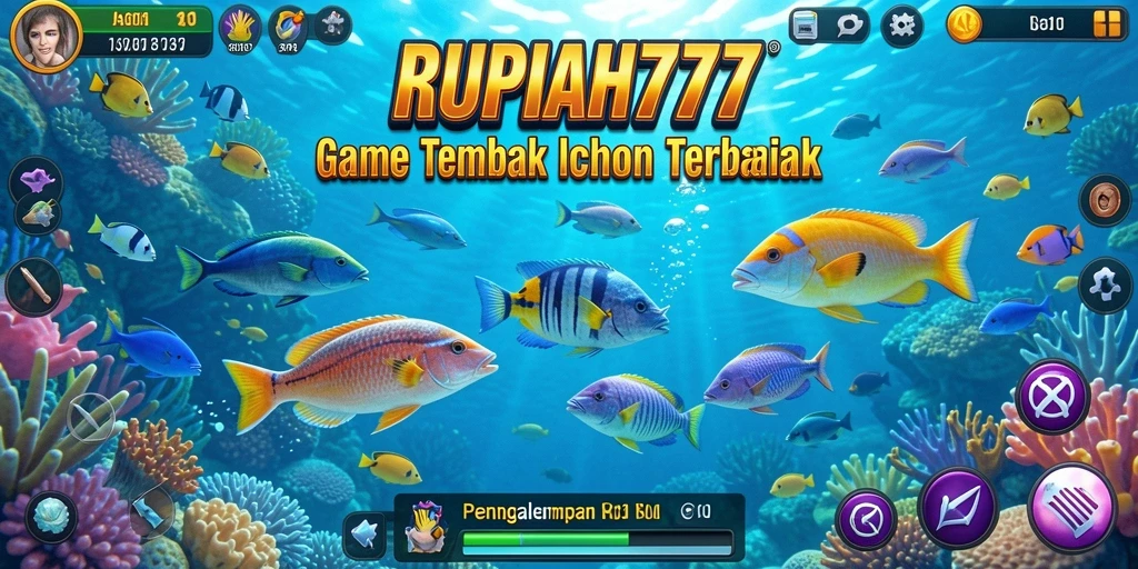 Screenshot RUPIAH777 menampilkan aksi menembak ikan yang seru.