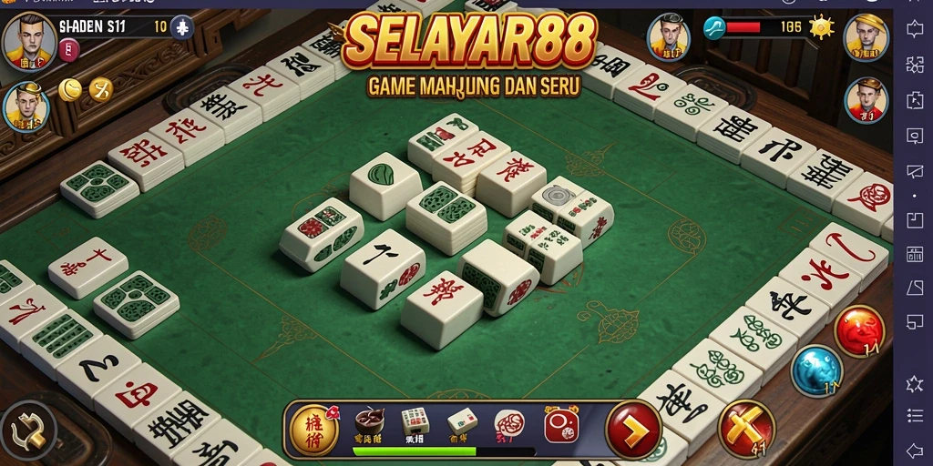 Tampilan menarik permainan Mahjong SELAYAR88 dengan permainan yang seru.