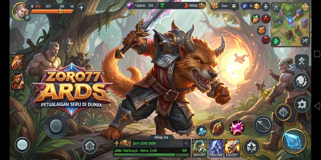Gameplay seru ZORO77 dalam petualangan ARPG.